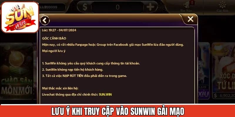 Sunwin Giả Mạo - Cách Phân Biệt Thương Hiệu Uy Tín 3 Lưu ý để tránh gặp web giải trí lừa đảo